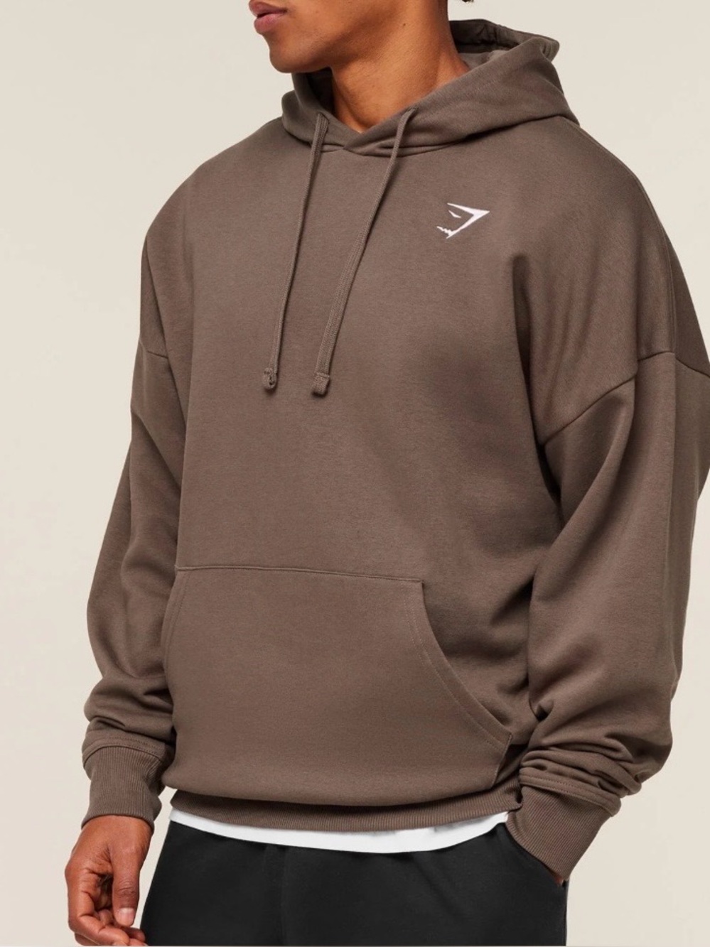 Gymshark Taupe/Brown Pullover Hoodie with Small Logo size XL